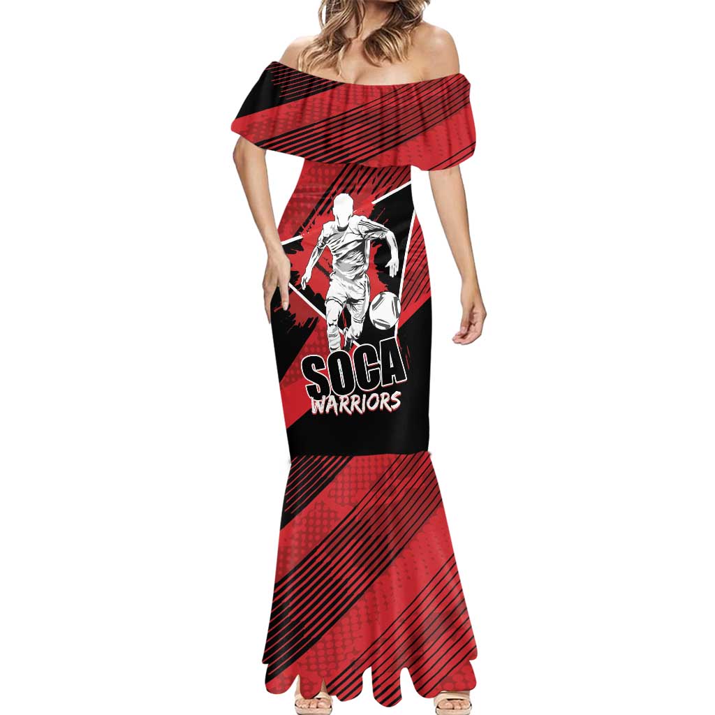 Custom Trinidad and Tobago Football Mermaid Dress Soca Warriors In My Heart