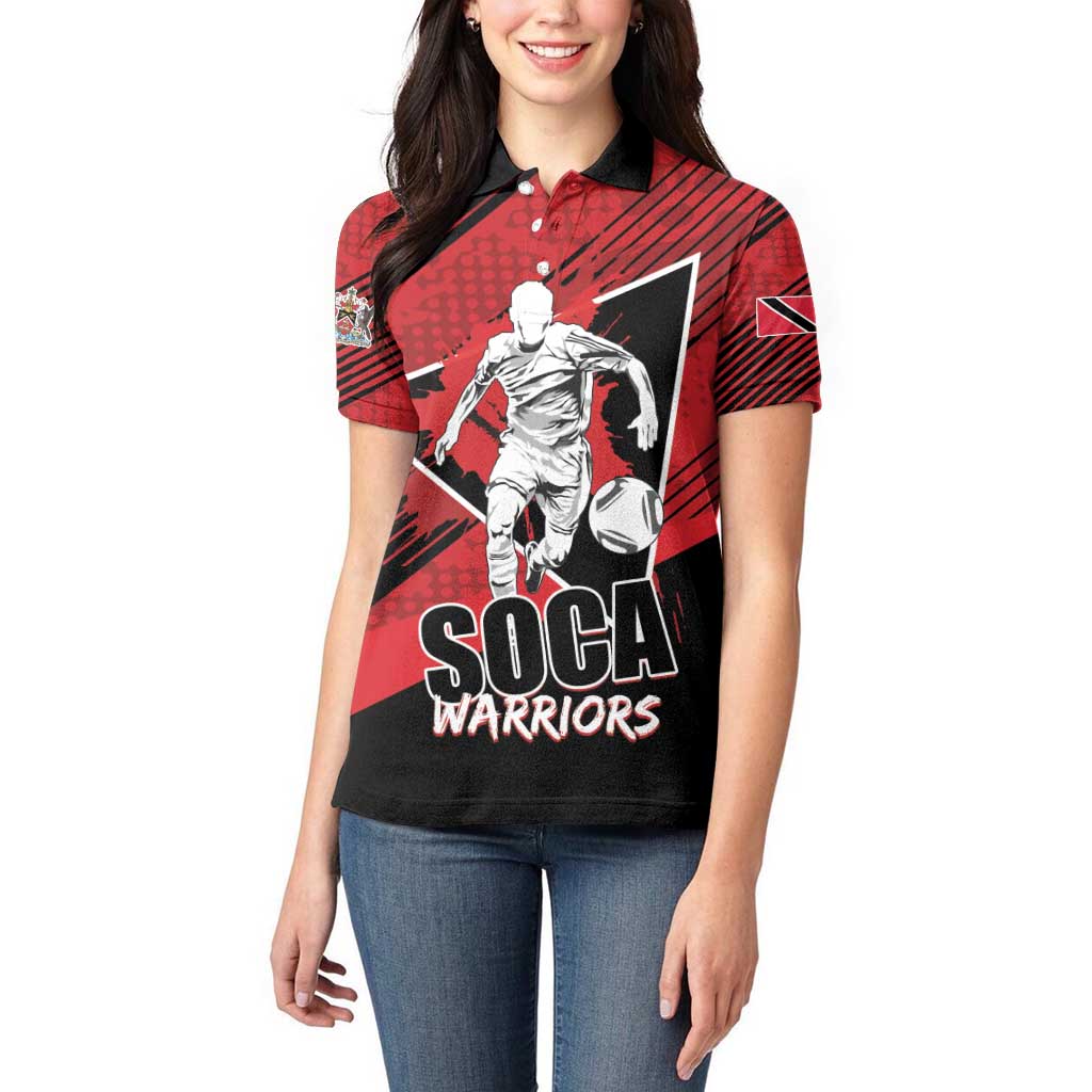 Custom Trinidad and Tobago Football Women Polo Shirt Soca Warriors In My Heart