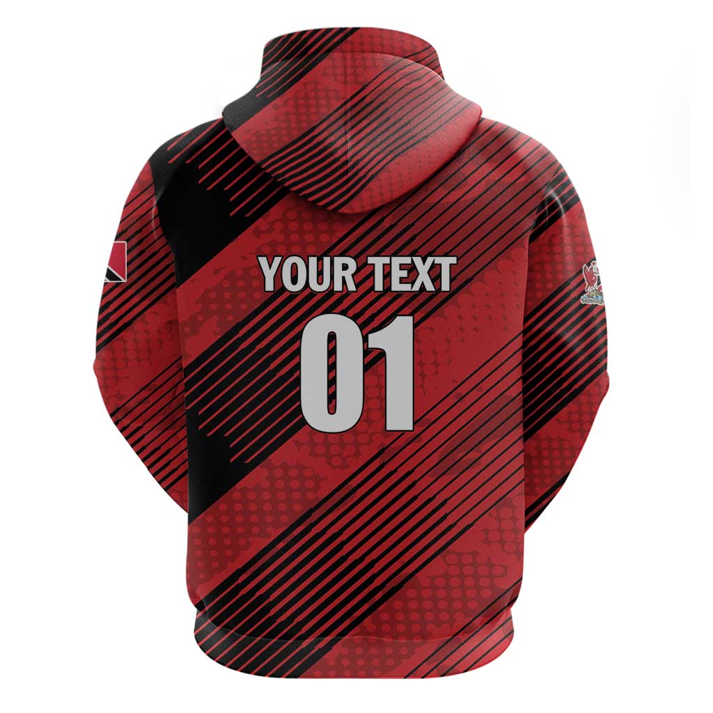 Custom Trinidad and Tobago Football Zip Hoodie Soca Warriors In My Heart