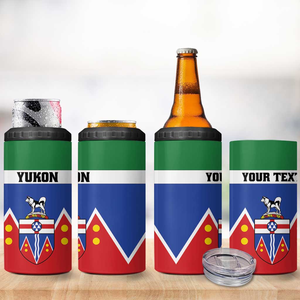 Personalized Canada Yukon Territories 4 in 1 Can Cooler Tumbler Larger Than Life