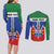 Personalized Canada Yukon Territories Couples Matching Long Sleeve Bodycon Dress and Long Sleeve Button Shirt Larger Than Life