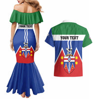 Personalized Canada Yukon Territories Couples Matching Mermaid Dress and Hawaiian Shirt Larger Than Life