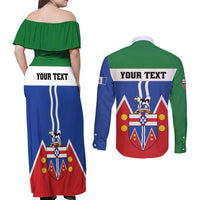 Personalized Canada Yukon Territories Couples Matching Off Shoulder Maxi Dress and Long Sleeve Button Shirt Larger Than Life