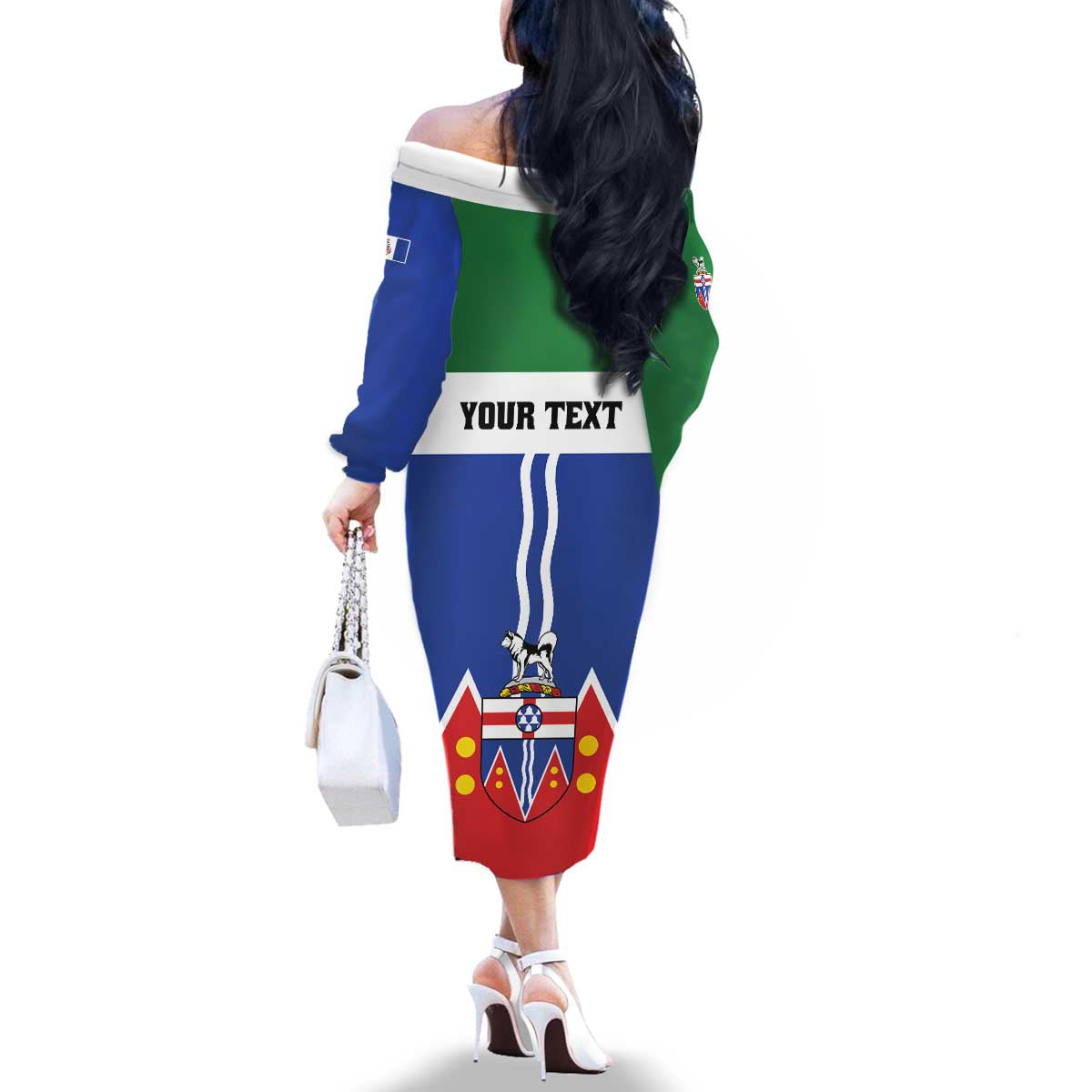 Personalized Canada Yukon Territories Family Matching Off The Shoulder Long Sleeve Dress and Hawaiian Shirt Larger Than Life