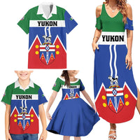 Personalized Canada Yukon Territories Family Matching Summer Maxi Dress and Hawaiian Shirt Larger Than Life