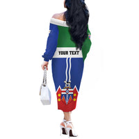 Personalized Canada Yukon Territories Off The Shoulder Long Sleeve Dress Larger Than Life