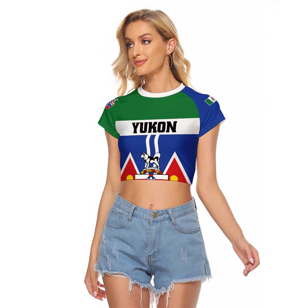 Personalized Canada Yukon Territories Raglan Cropped T Shirt Larger Than Life