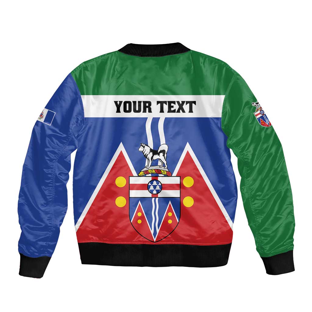 Personalized Canada Yukon Territories Sleeve Zip Bomber Jacket Larger Than Life