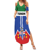 Personalized Canada Yukon Territories Summer Maxi Dress Larger Than Life
