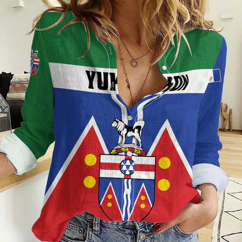 Personalized Canada Yukon Territories Women Casual Shirt Larger Than Life