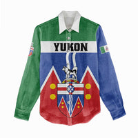 Personalized Canada Yukon Territories Women Casual Shirt Larger Than Life