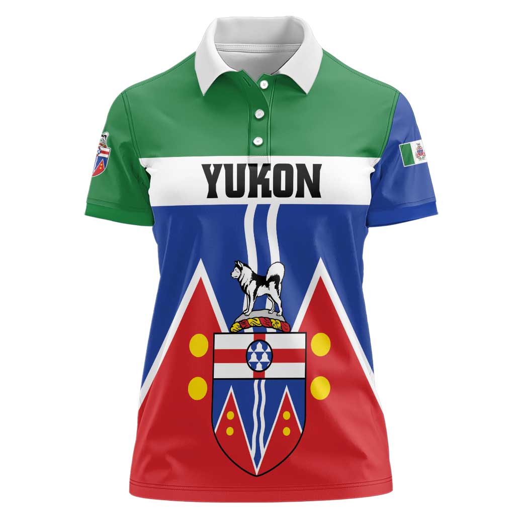 Personalized Canada Yukon Territories Women Polo Shirt Larger Than Life