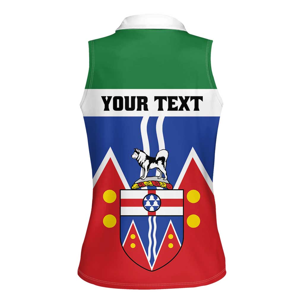 Personalized Canada Yukon Territories Women Sleeveless Polo Shirt Larger Than Life