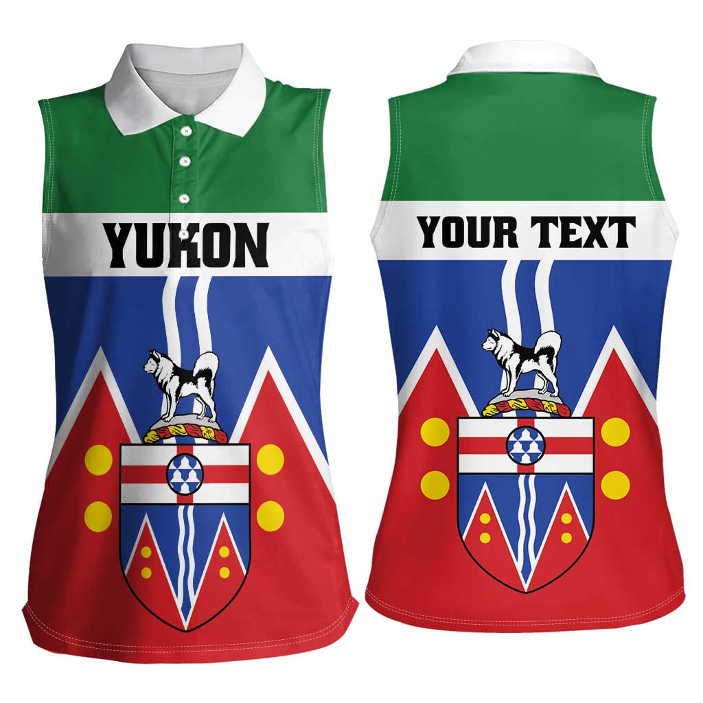 Personalized Canada Yukon Territories Women Sleeveless Polo Shirt Larger Than Life