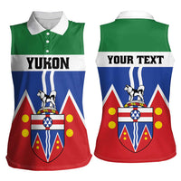 Personalized Canada Yukon Territories Women Sleeveless Polo Shirt Larger Than Life