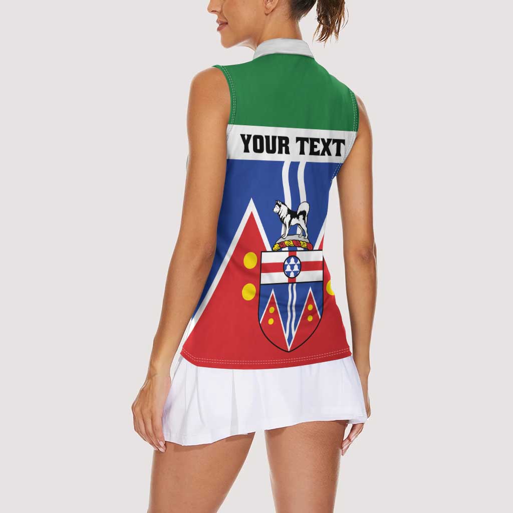 Personalized Canada Yukon Territories Women Sleeveless Polo Shirt Larger Than Life