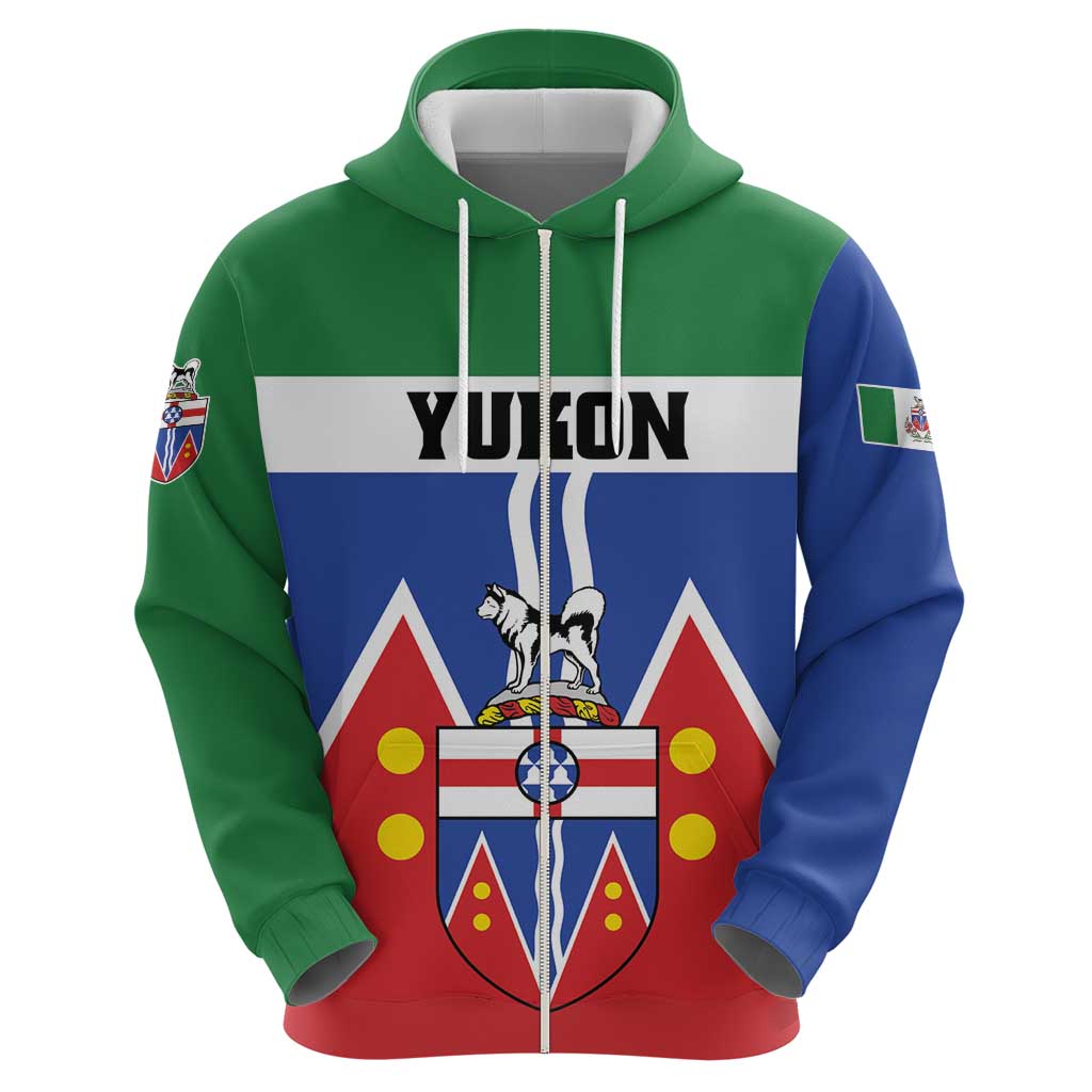 Personalized Canada Yukon Territories Zip Hoodie Larger Than Life