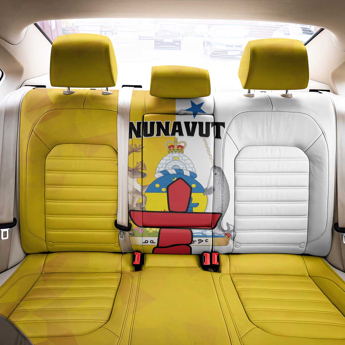 Canada Nunavut Territories Back Car Seat Cover Inuktitut Our Land Our Strength