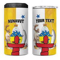 Personalized Canada Nunavut Territories 4 in 1 Can Cooler Tumbler Inuktitut Our Land Our Strength