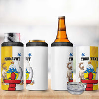 Personalized Canada Nunavut Territories 4 in 1 Can Cooler Tumbler Inuktitut Our Land Our Strength