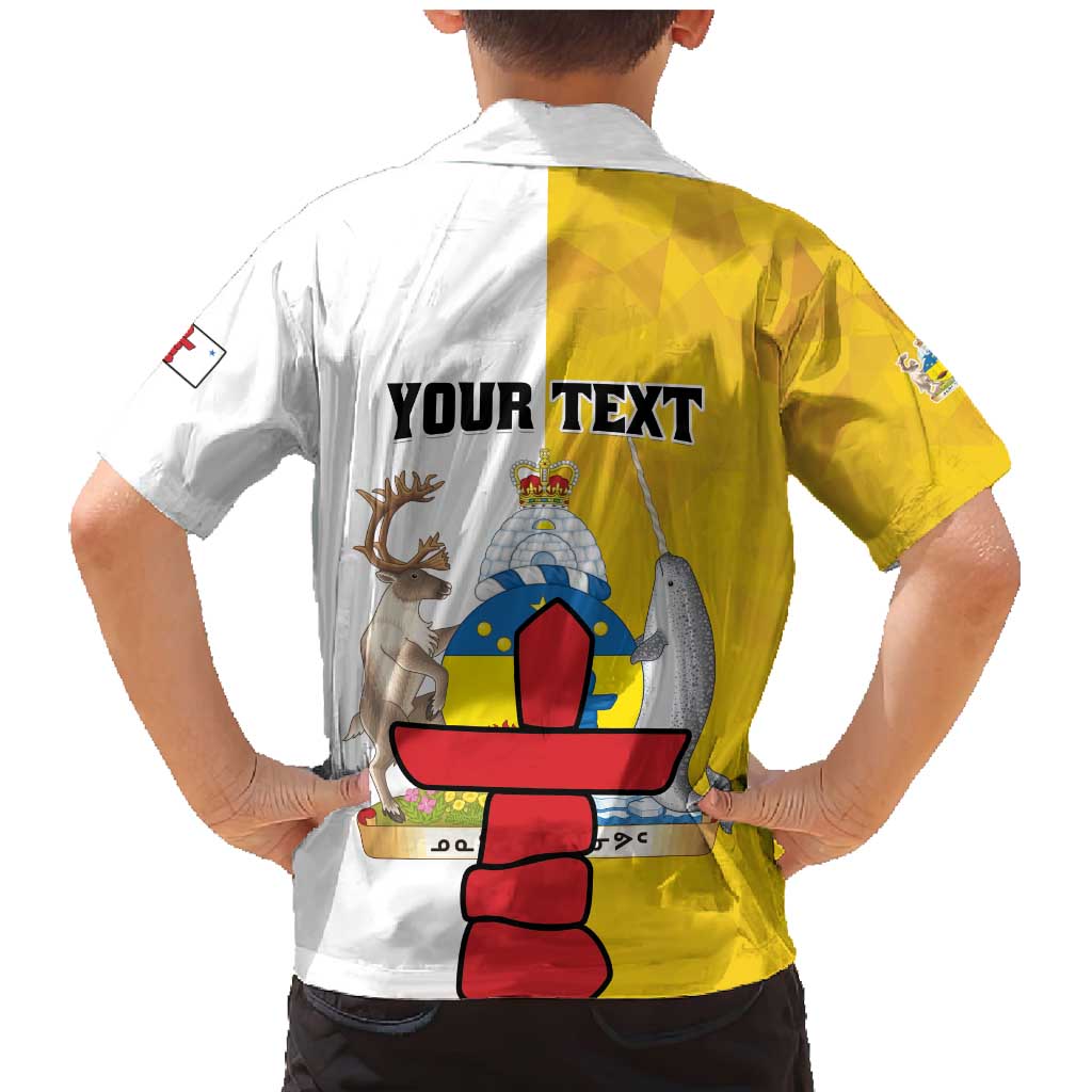 Personalized Canada Nunavut Territories Family Matching Mermaid Dress and Hawaiian Shirt Inuktitut Our Land Our Strength