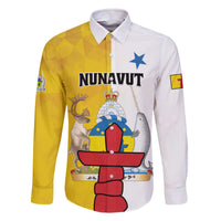 Personalized Canada Nunavut Territories Family Matching Off The Shoulder Long Sleeve Dress and Hawaiian Shirt Inuktitut Our Land Our Strength