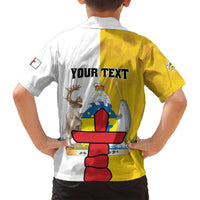 Personalized Canada Nunavut Territories Family Matching Summer Maxi Dress and Hawaiian Shirt Inuktitut Our Land Our Strength