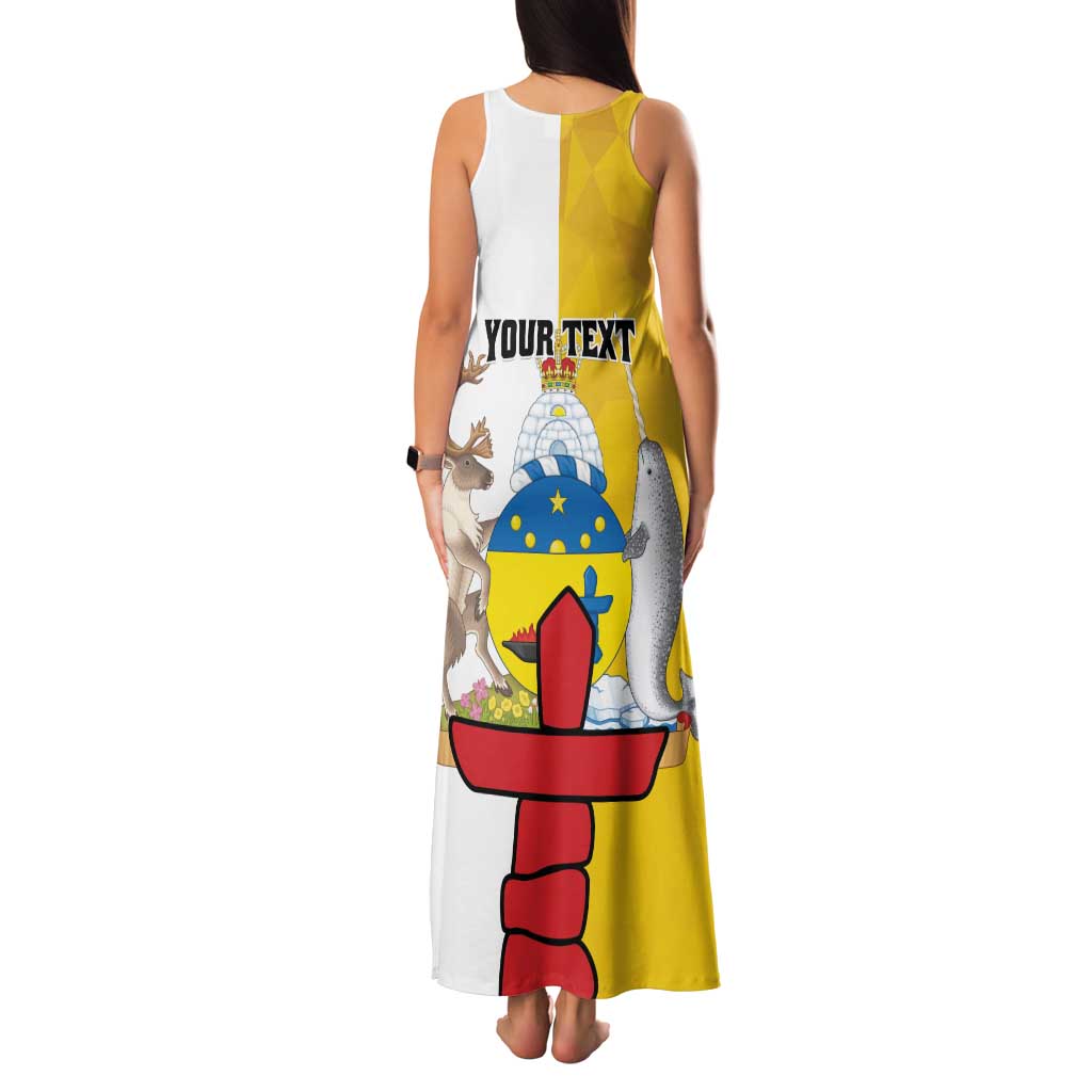 Personalized Canada Nunavut Territories Family Matching Tank Maxi Dress and Hawaiian Shirt Inuktitut Our Land Our Strength