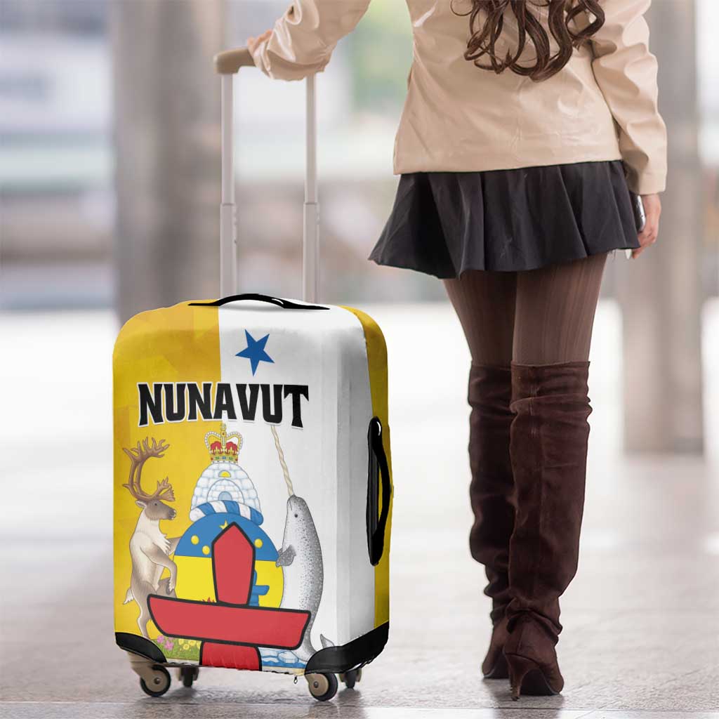 Canada Nunavut Territories Luggage Cover Inuktitut Our Land Our Strength