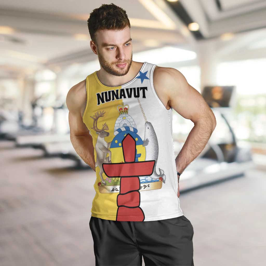 Personalized Canada Nunavut Territories Men Tank Top Inuktitut Our Land Our Strength