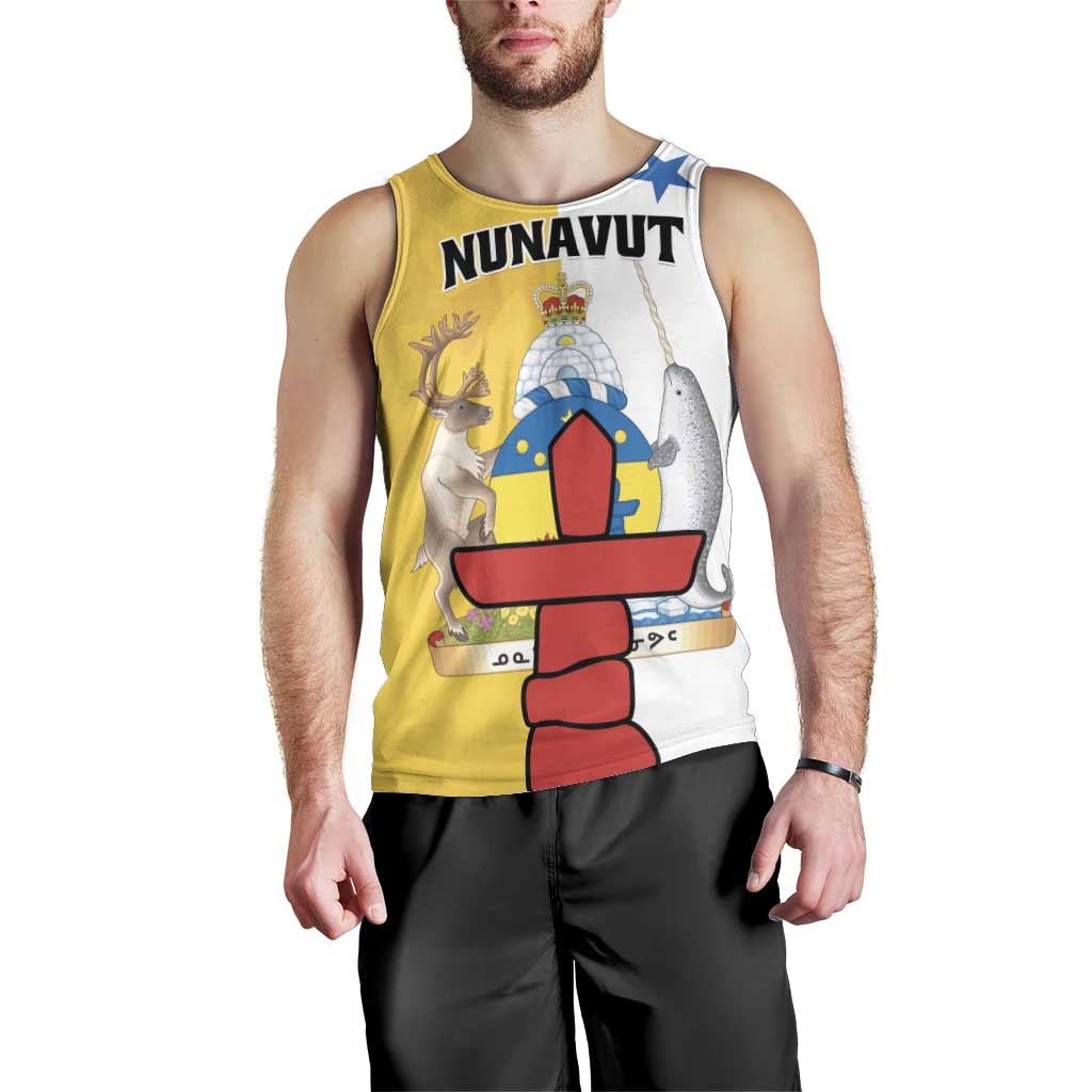Personalized Canada Nunavut Territories Men Tank Top Inuktitut Our Land Our Strength