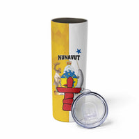 Personalized Canada Nunavut Territories Skinny Tumbler Inuktitut Our Land Our Strength