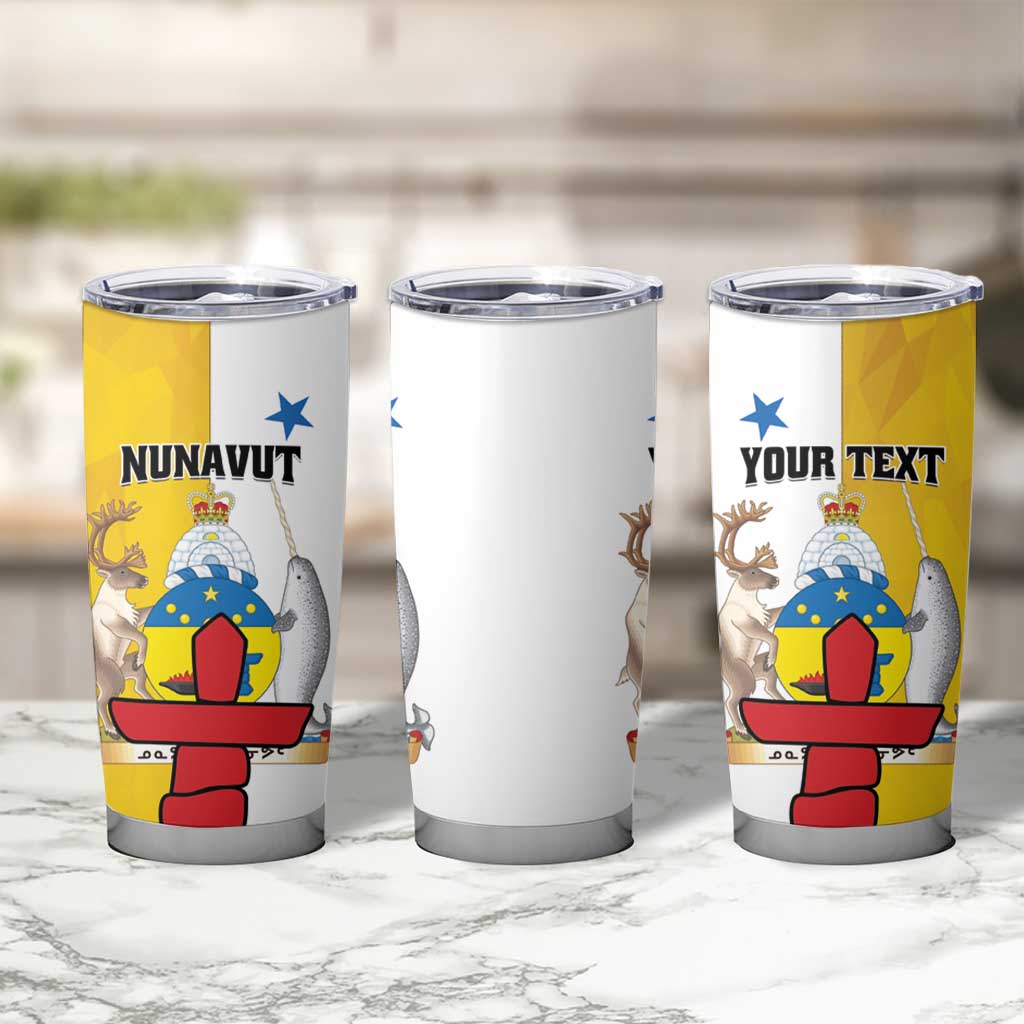 Personalized Canada Nunavut Territories Tumbler Cup Inuktitut Our Land Our Strength