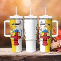 Personalized Canada Nunavut Territories Tumbler With Handle Inuktitut Our Land Our Strength