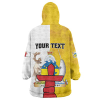 Personalized Canada Nunavut Territories Wearable Blanket Hoodie Inuktitut Our Land Our Strength