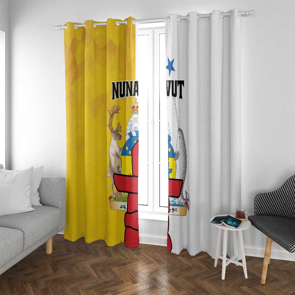 Canada Nunavut Territories Window Curtain Inuktitut Our Land Our Strength