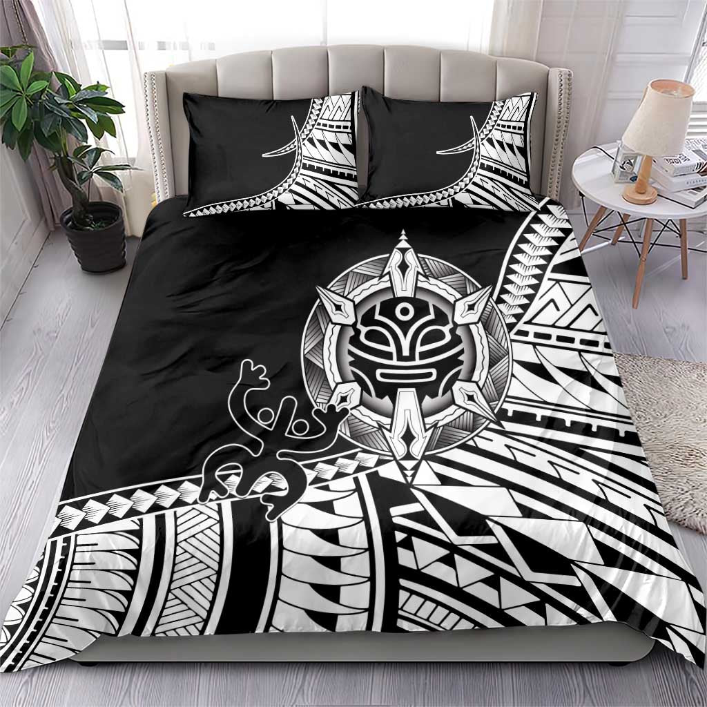 Taino Sun Traditional Tattoo Bedding Set Polynesian Pattern