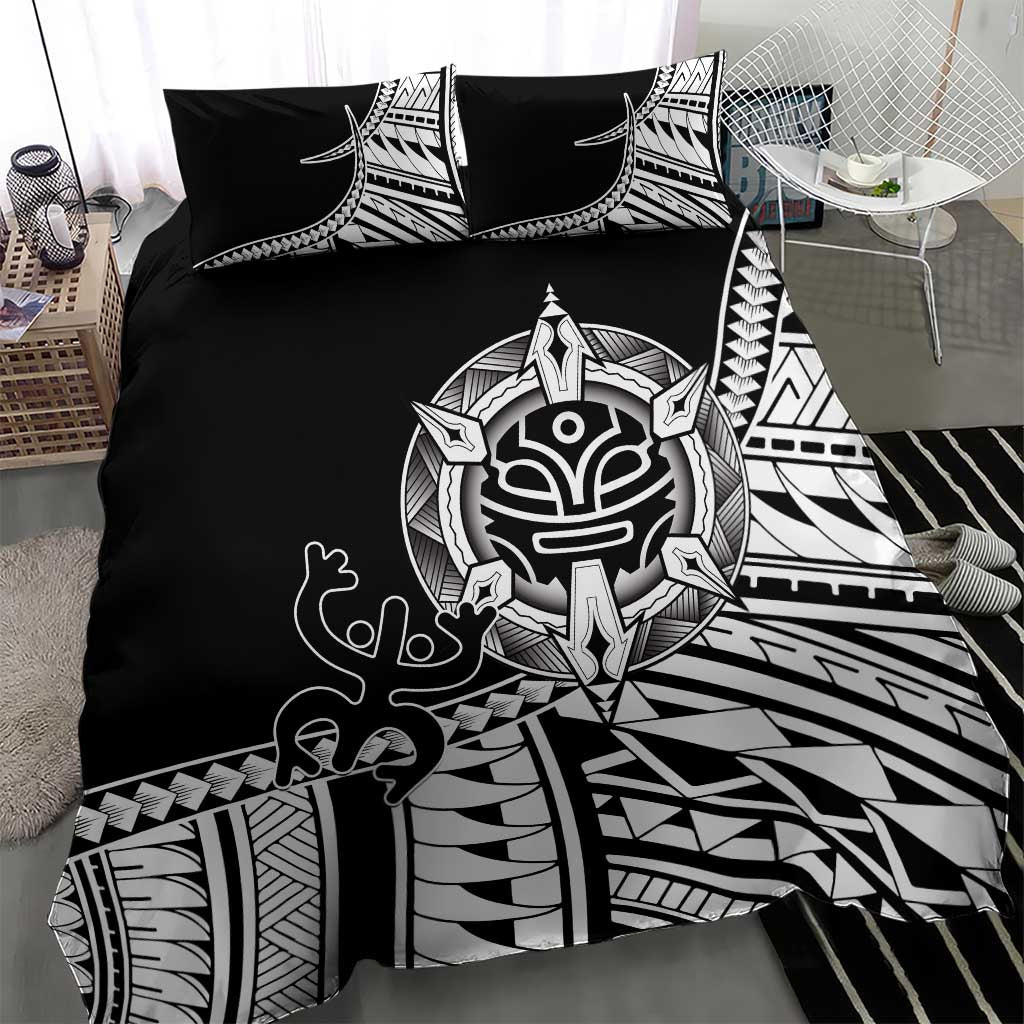 Taino Sun Traditional Tattoo Bedding Set Polynesian Pattern