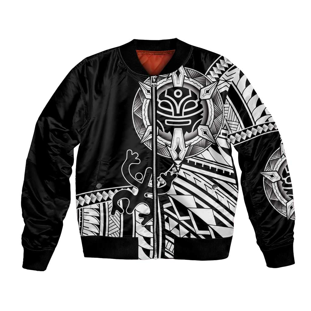 Taino Sun Traditional Tattoo Bomber Jacket Polynesian Pattern