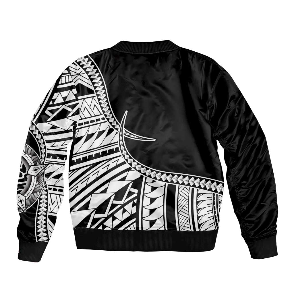 Taino Sun Traditional Tattoo Bomber Jacket Polynesian Pattern