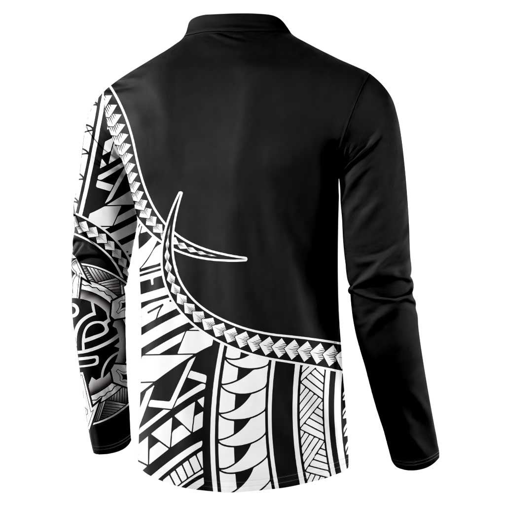Taino Sun Traditional Tattoo Button Sweatshirt Polynesian Pattern
