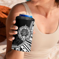 Taino Sun Traditional Tattoo 4 in 1 Can Cooler Tumbler Polynesian Pattern