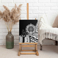 Taino Sun Traditional Tattoo Canvas Wall Art Polynesian Pattern