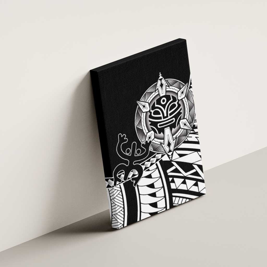 Taino Sun Traditional Tattoo Canvas Wall Art Polynesian Pattern