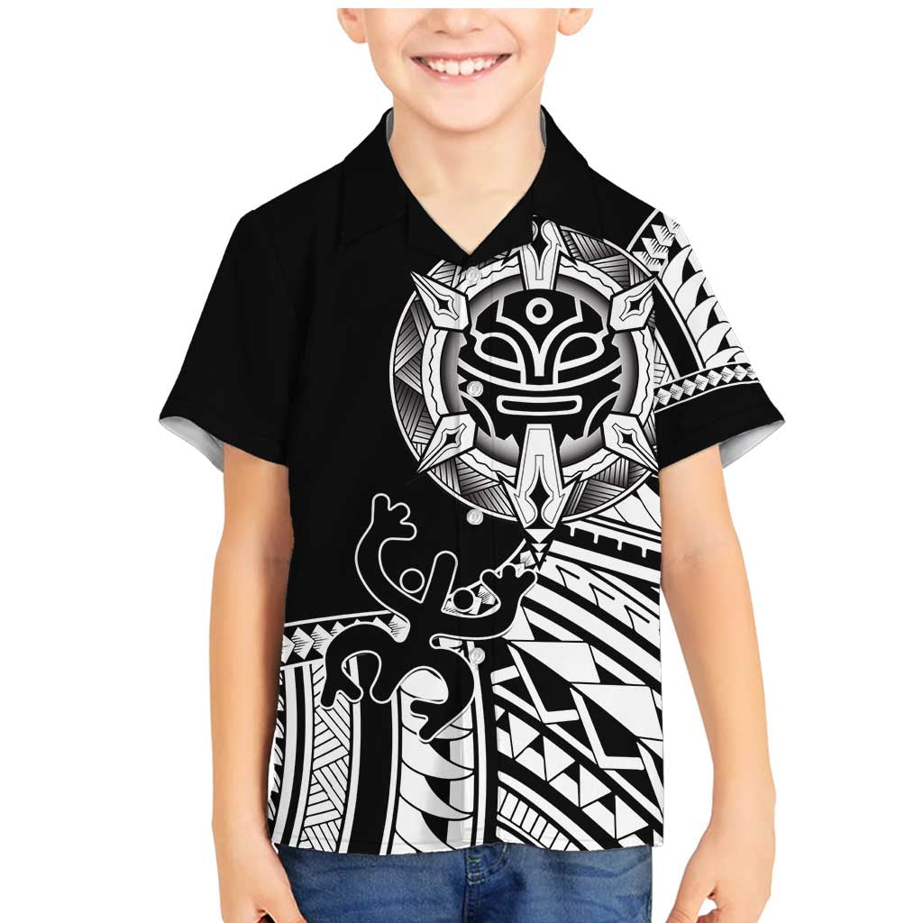 Taino Sun Traditional Tattoo Family Matching Mermaid Dress and Hawaiian Shirt Polynesian Pattern