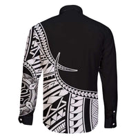 Taino Sun Traditional Tattoo Family Matching Off The Shoulder Long Sleeve Dress and Hawaiian Shirt Polynesian Pattern