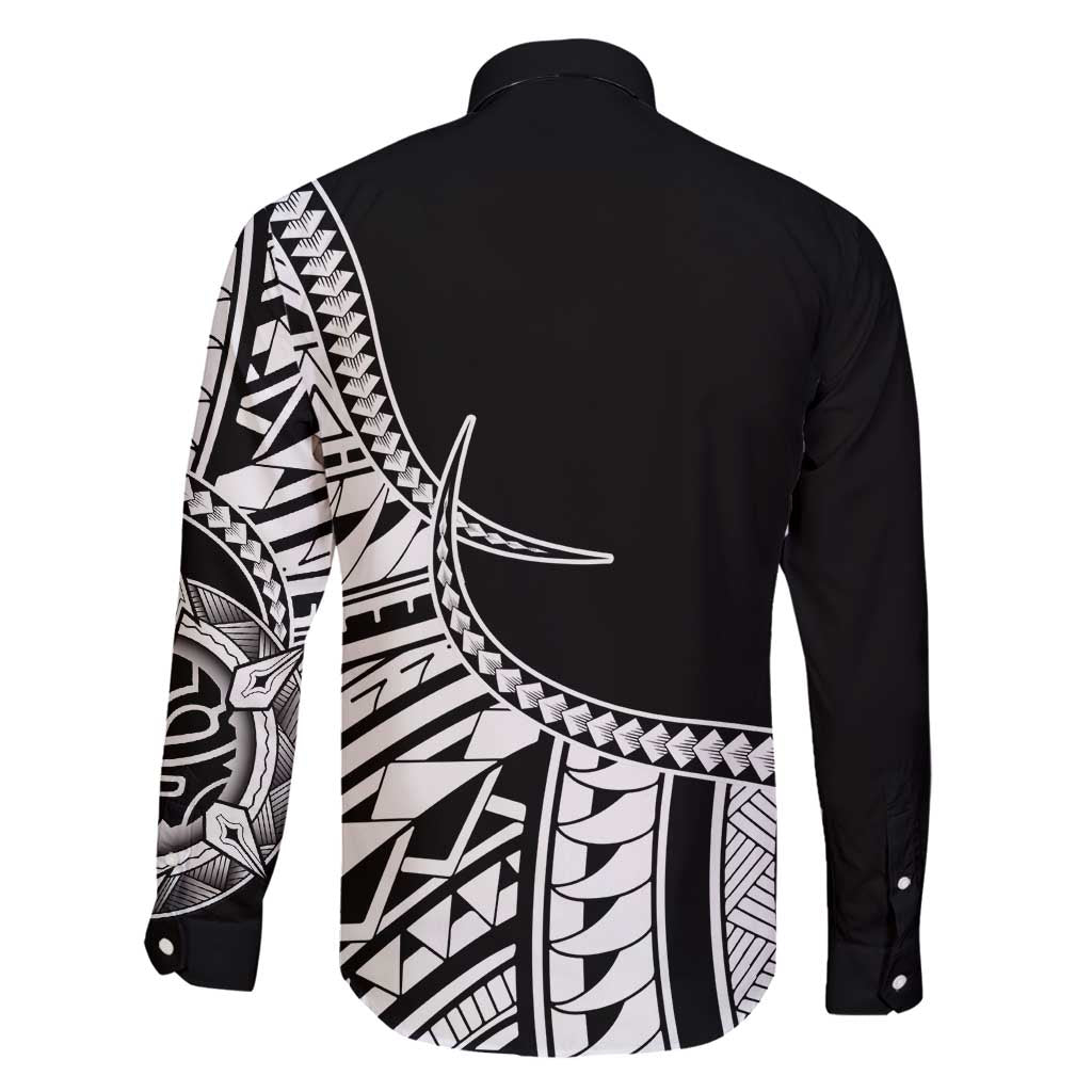 Taino Sun Traditional Tattoo Family Matching Off Shoulder Short Dress and Hawaiian Shirt Polynesian Pattern