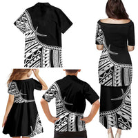 Taino Sun Traditional Tattoo Family Matching Puletasi and Hawaiian Shirt Polynesian Pattern