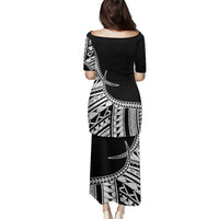 Taino Sun Traditional Tattoo Family Matching Puletasi and Hawaiian Shirt Polynesian Pattern