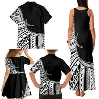 Taino Sun Traditional Tattoo Family Matching Tank Maxi Dress and Hawaiian Shirt Polynesian Pattern